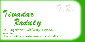 tivadar raduly business card